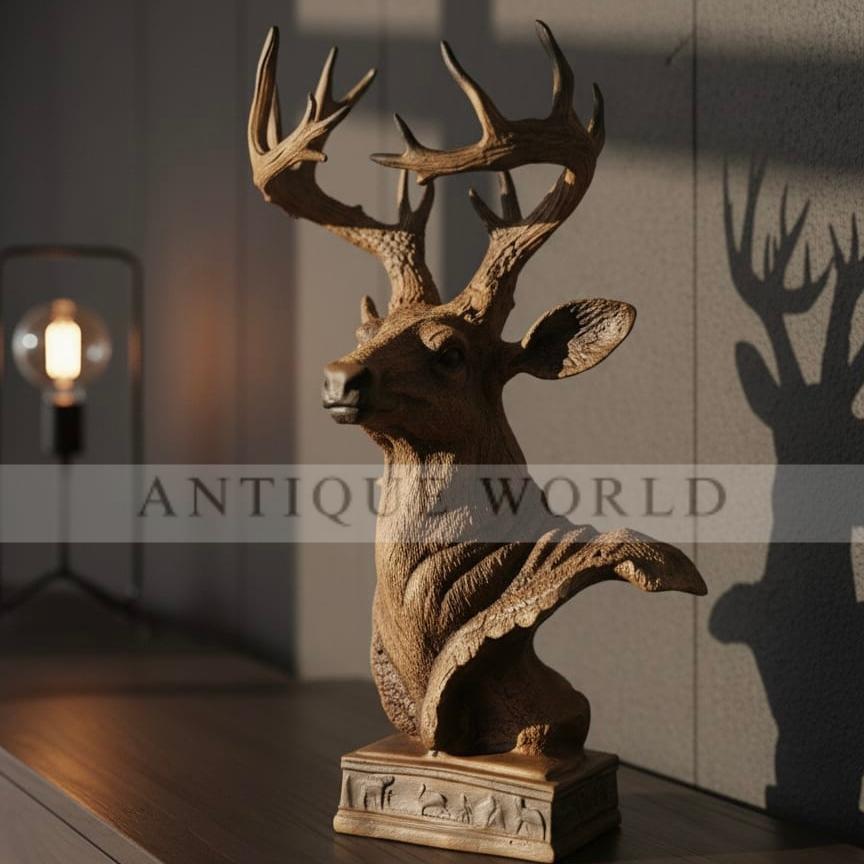 Majestic 3D Deer Head Wall Mount with Antlers"