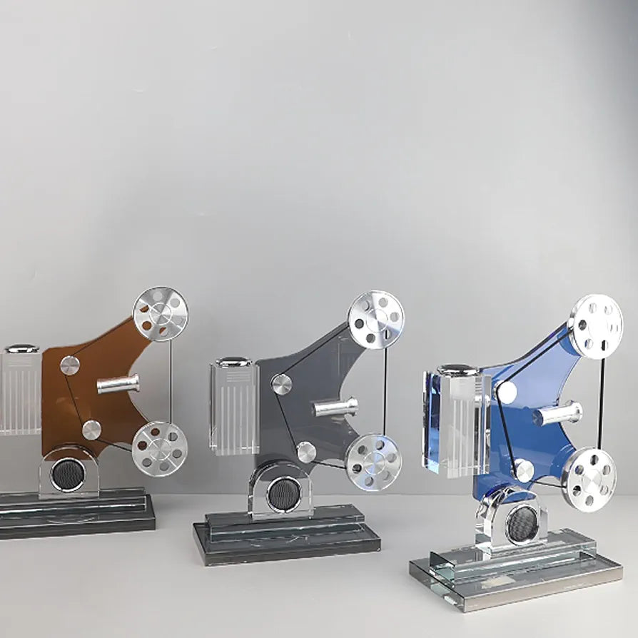 Film Projector Crystal Decor Figurines