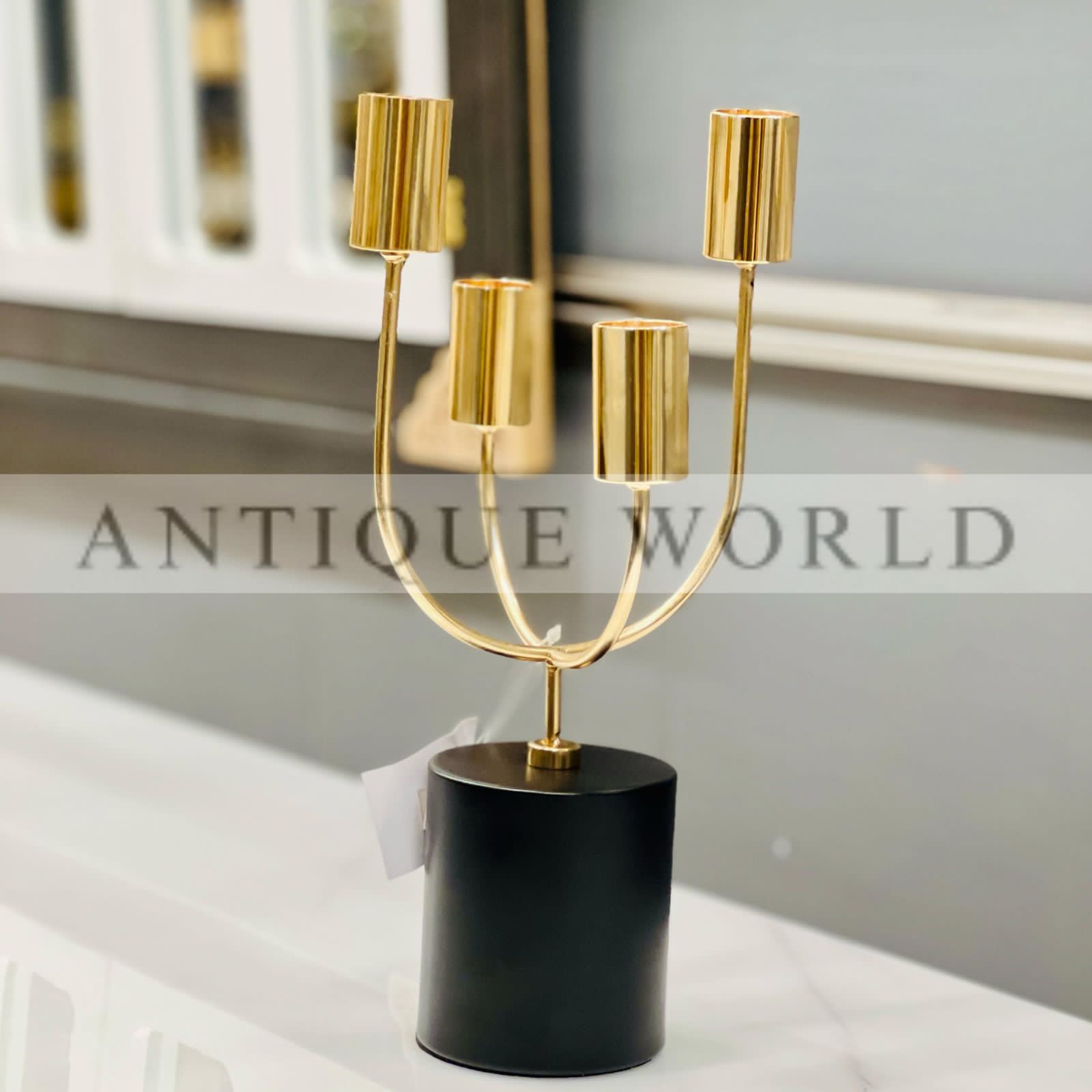 Gold Metal Candle Holder