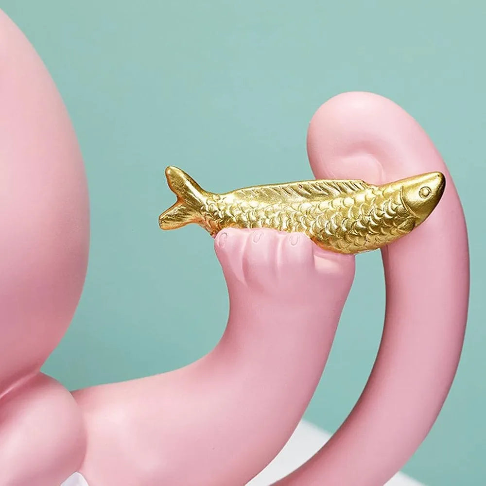 Resin Lucky Big Mouth Cats Storage Box