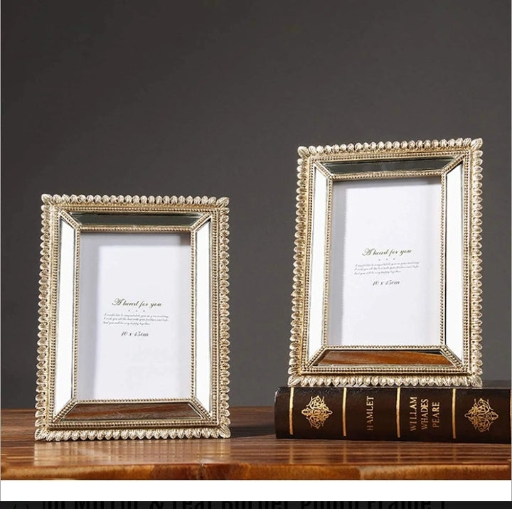 Resin & Mirror Photo Frame (1Pc)