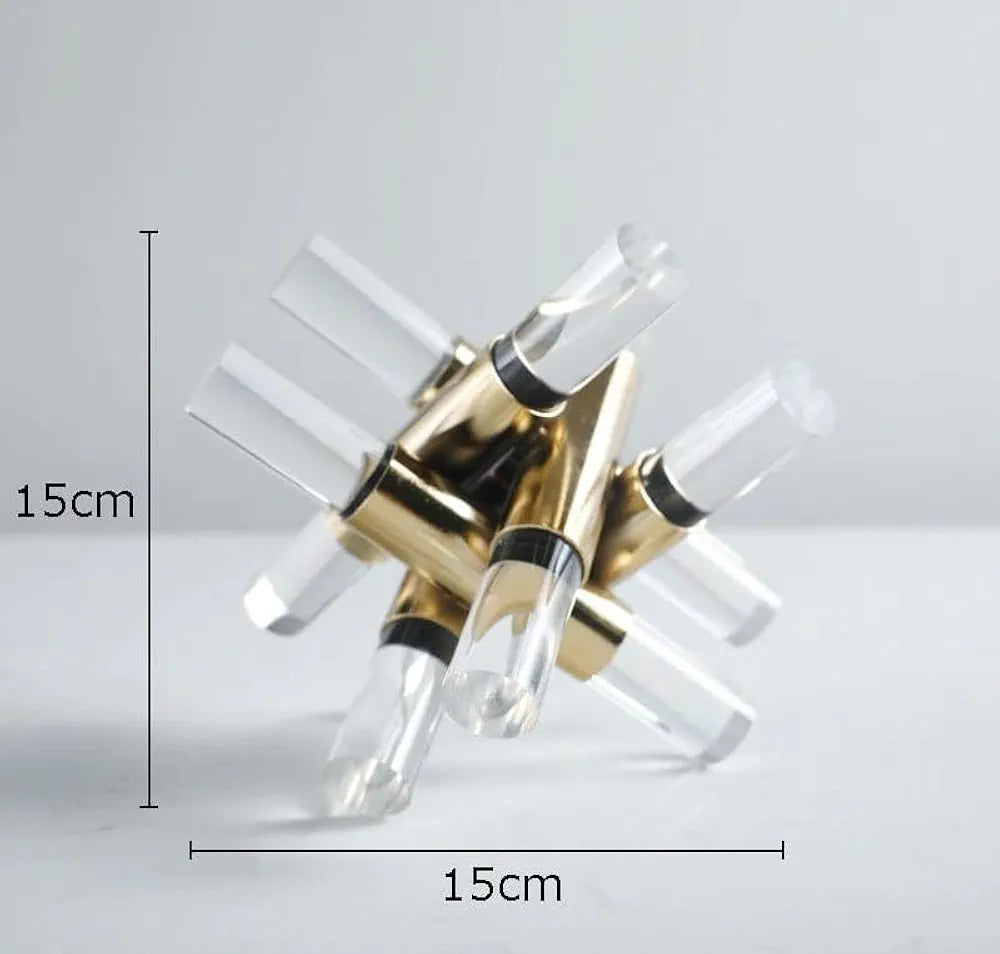 Metal Cross Geometric Decoration