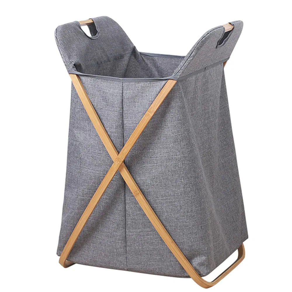 Laundry Basket with Bamboo