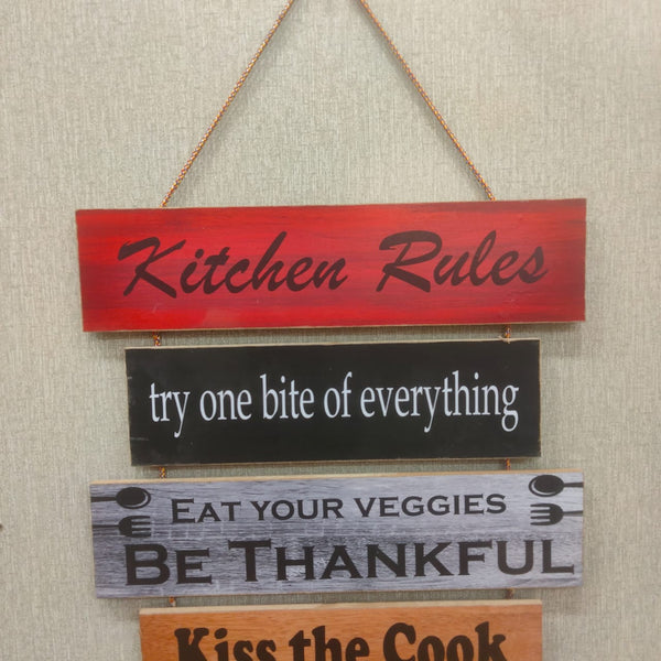 Kitchen Rules Wall Hanging 1