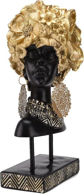 Handcrafted African Woman Head Statue