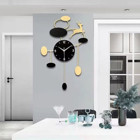 Modern Decorative Deer Wall Clock