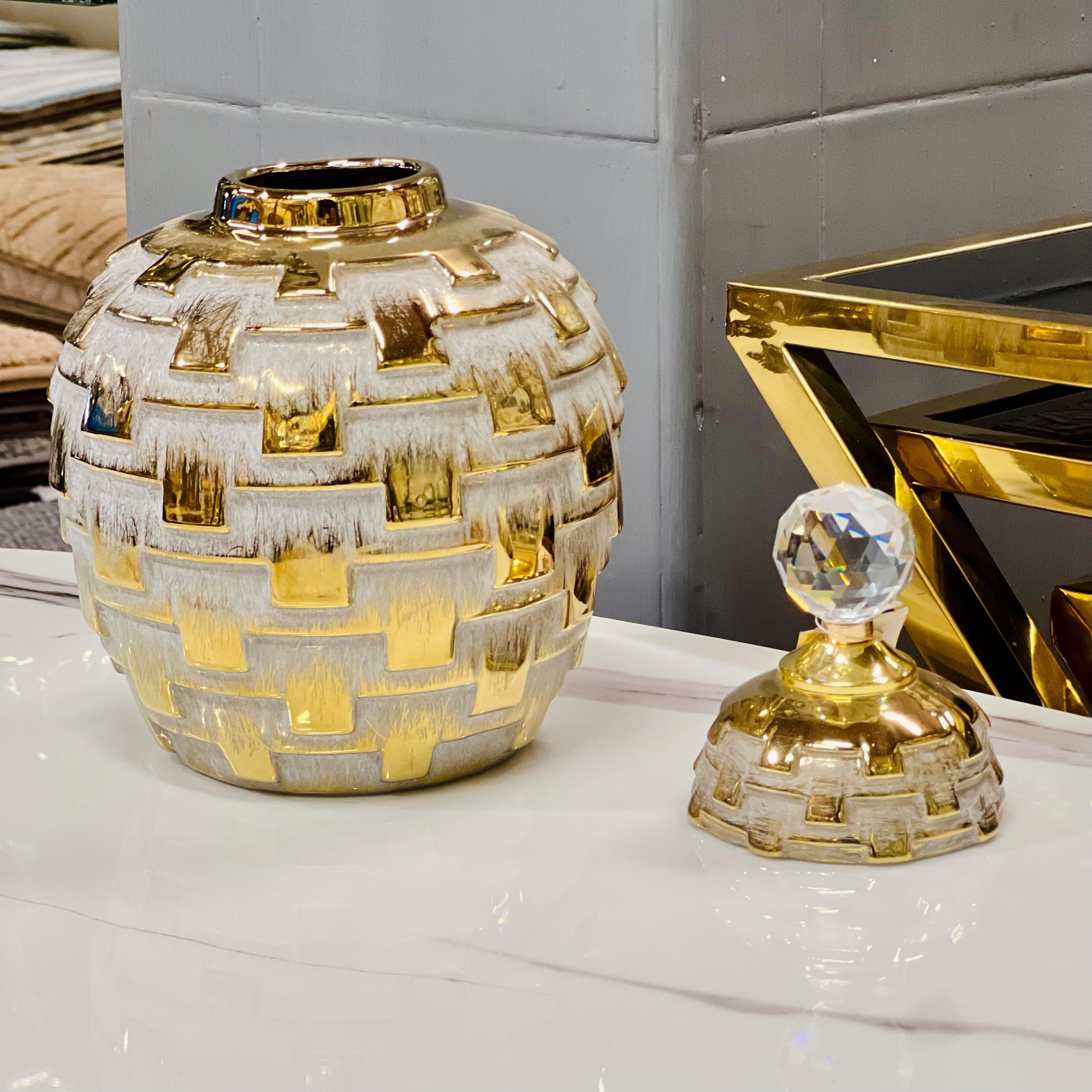 Regal Mosaic Gold Jar