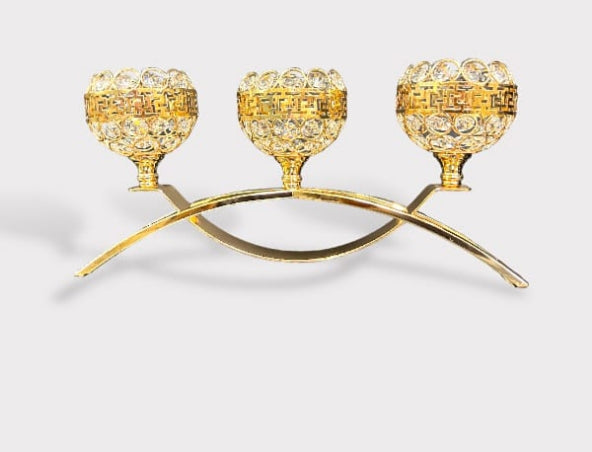 Crystal Golden Candle stand