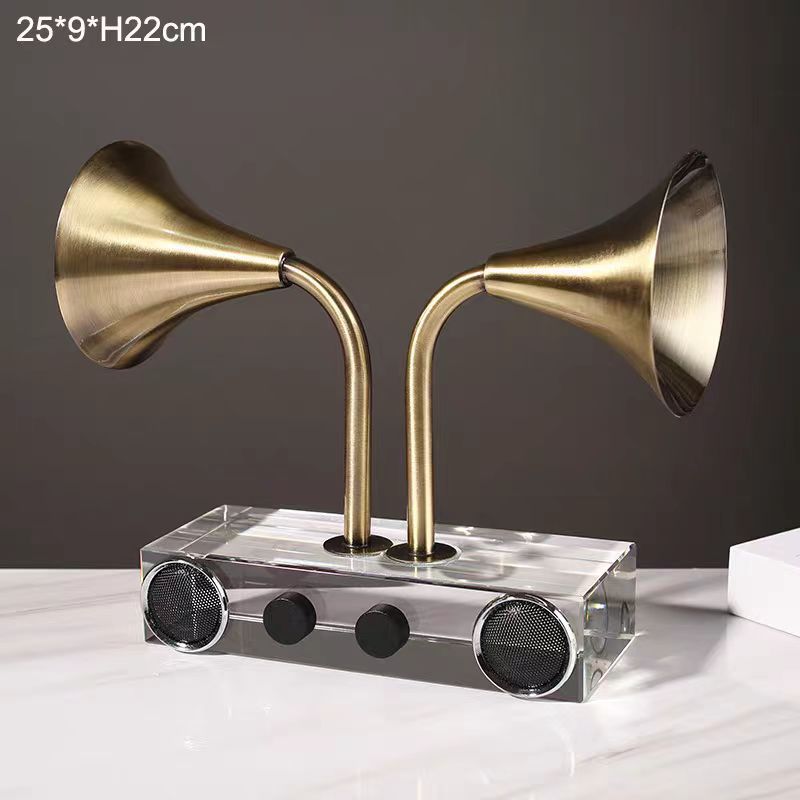 Crystal Retro Phonograph Ornament