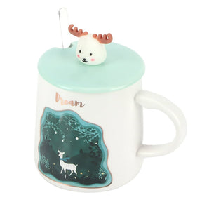 Animal Cup Cartoon Cute Coffee Cup with Lid