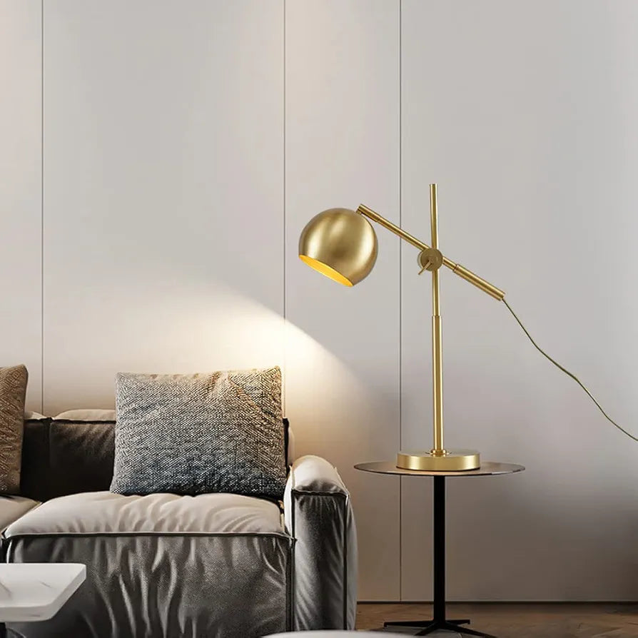 Golden Finish Bedroom Bedside Lamp