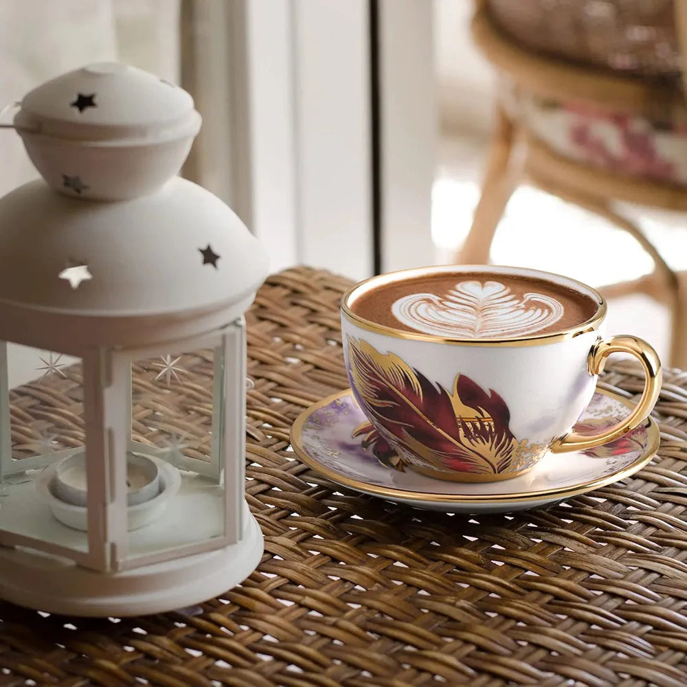 Coffee Mug Set with Saucer & Spoon