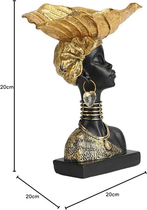 Handcrafted African Woman Head Statue