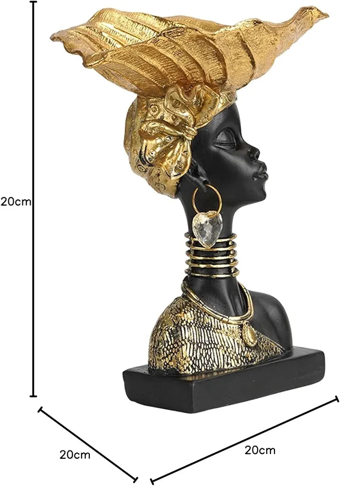 Handcrafted African Woman Head Statue