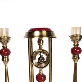 Clock With Candle Holders