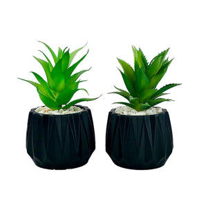 Matt Black Tri Texture Pots Planter 1Pc