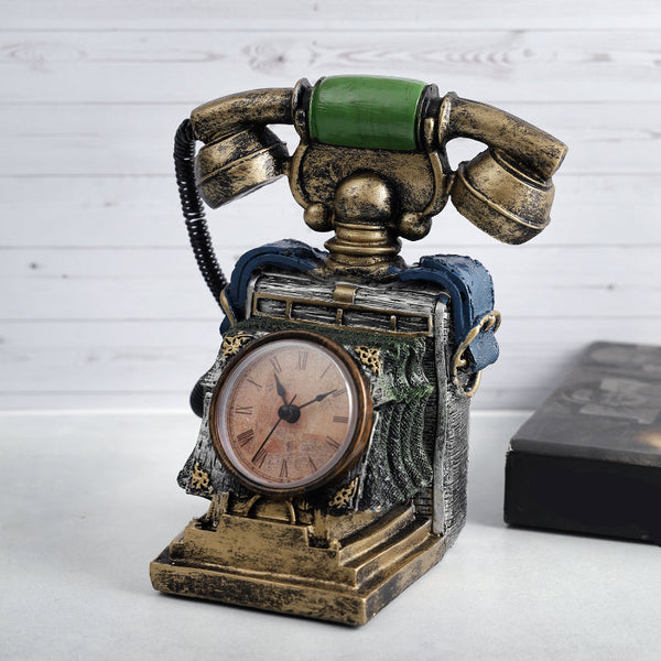 Telephone Tabletop Clock & Minni Money Bank