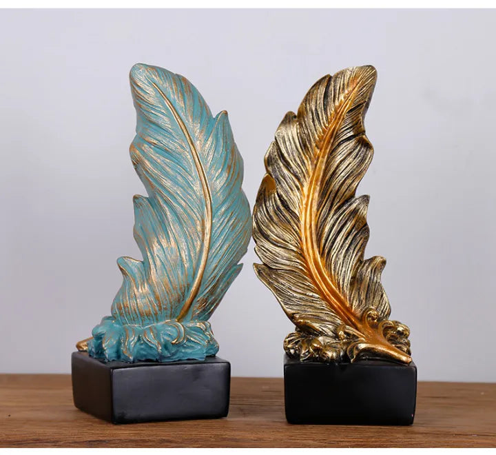 1 Piece Feather Sculpture Office Decoration