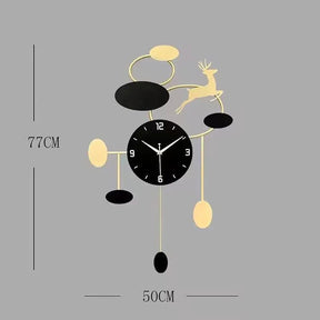 Modern Decorative Deer Wall Clock