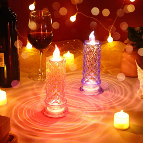 Rose Shadow Flameless LED Candles( Set Of 2)