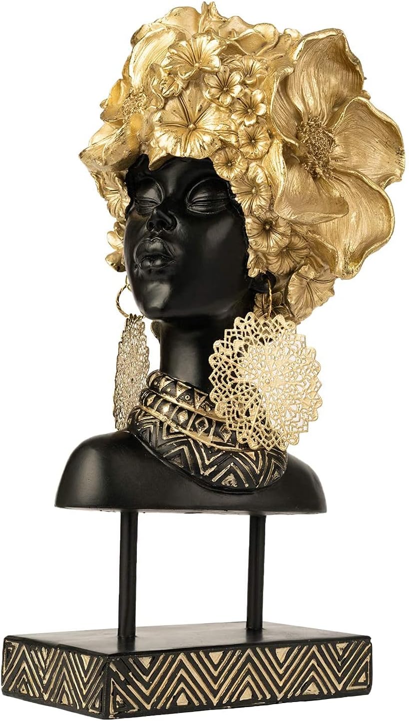 Handcrafted African Woman Head Statue