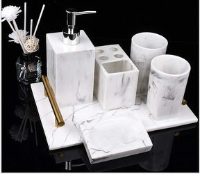 Bathroom Accessories  Resin Marble Look