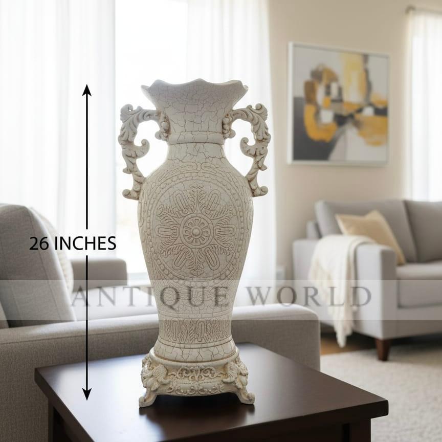 Textured Ceramic Jug Style Decorative Vase