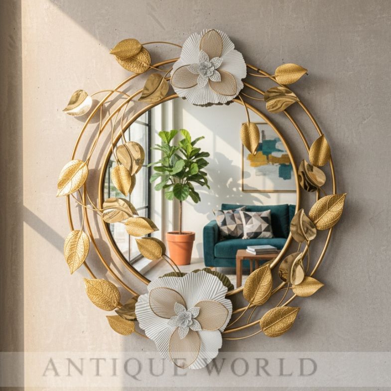 Luxury Golden Bloom Mirror