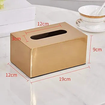 Metal Gold Tissue Box