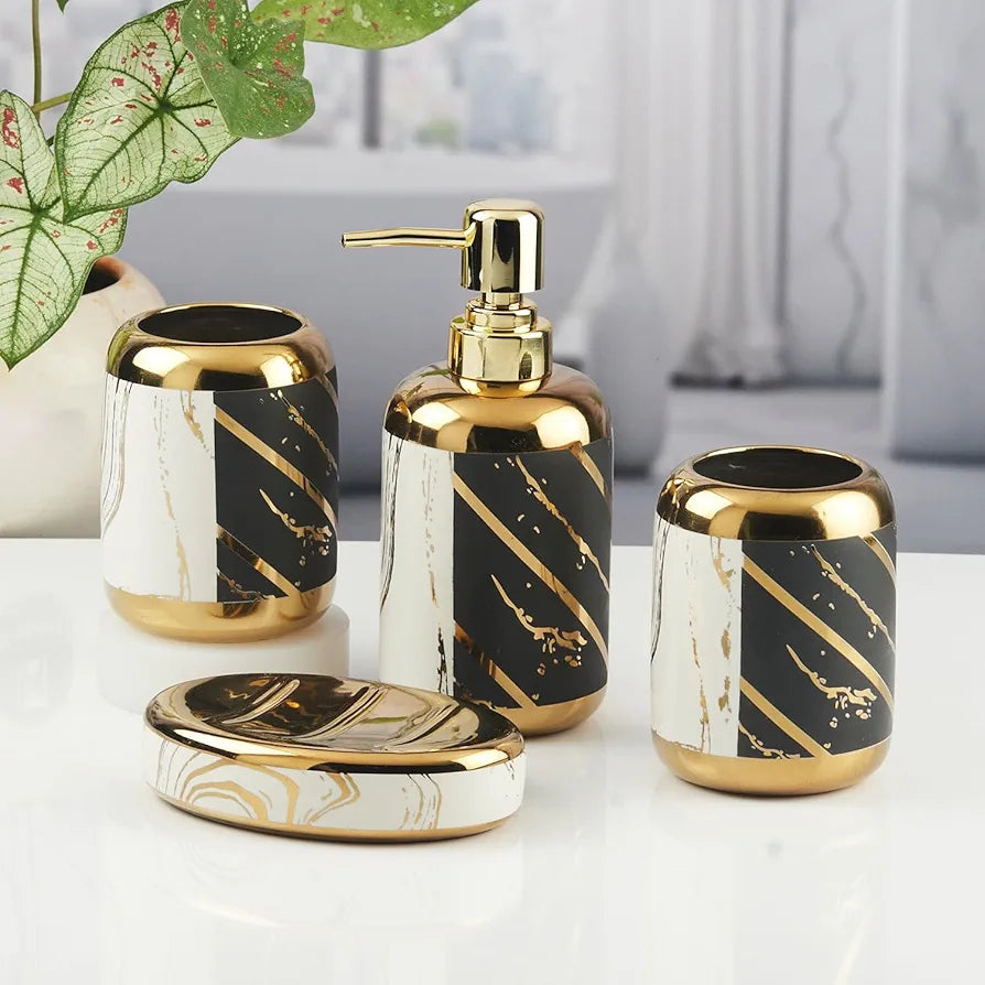 Ceramic Bathroom Accessories ( Set of 4 )