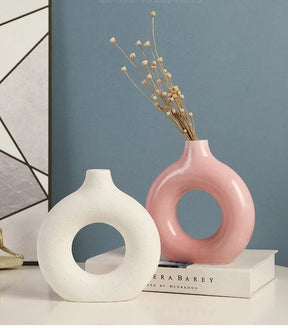 Donut Shaped Vase Decor