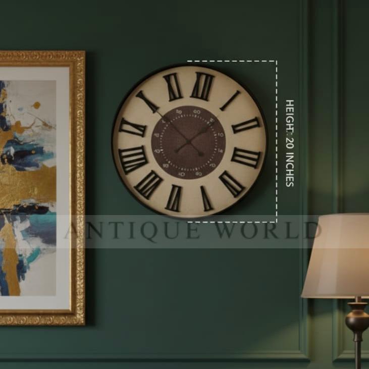 Designer Grid Pattern Hanging Clock