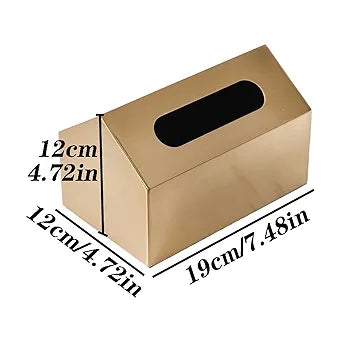 Gold Metal Tissue Box Cover