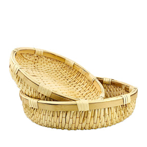 Multipurpose Round Bamboo Basket (Set of 2)