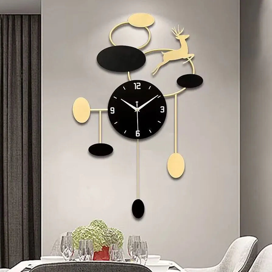 Modern Decorative Deer Wall Clock