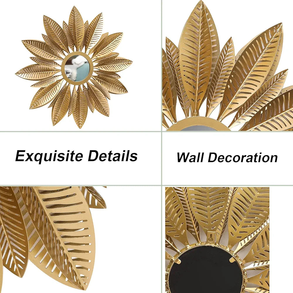 Golden Sunburst Wall Hanging Mirrors