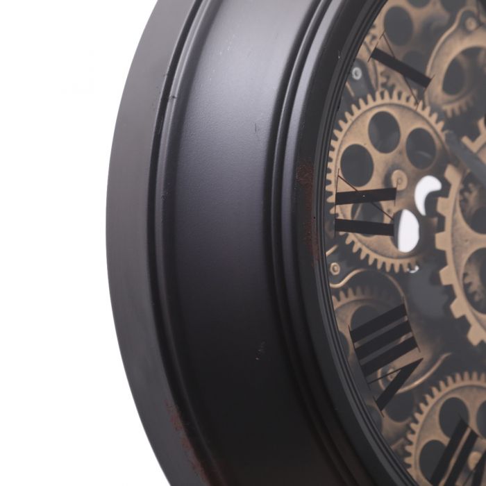 Igraham Round Exposed Gear Movement Clock