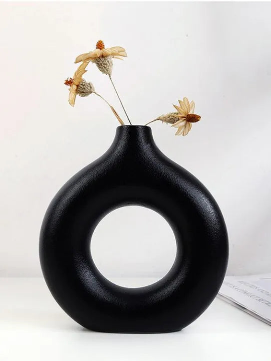 Donut Shaped Vase Decor