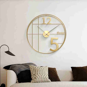 Modern Design Metallic Wall Clock