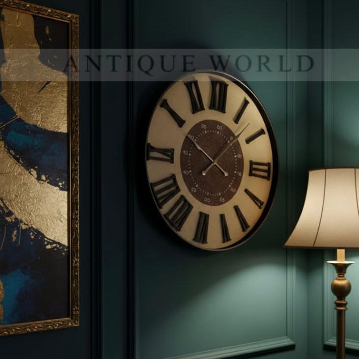 Designer Grid Pattern Hanging Clock