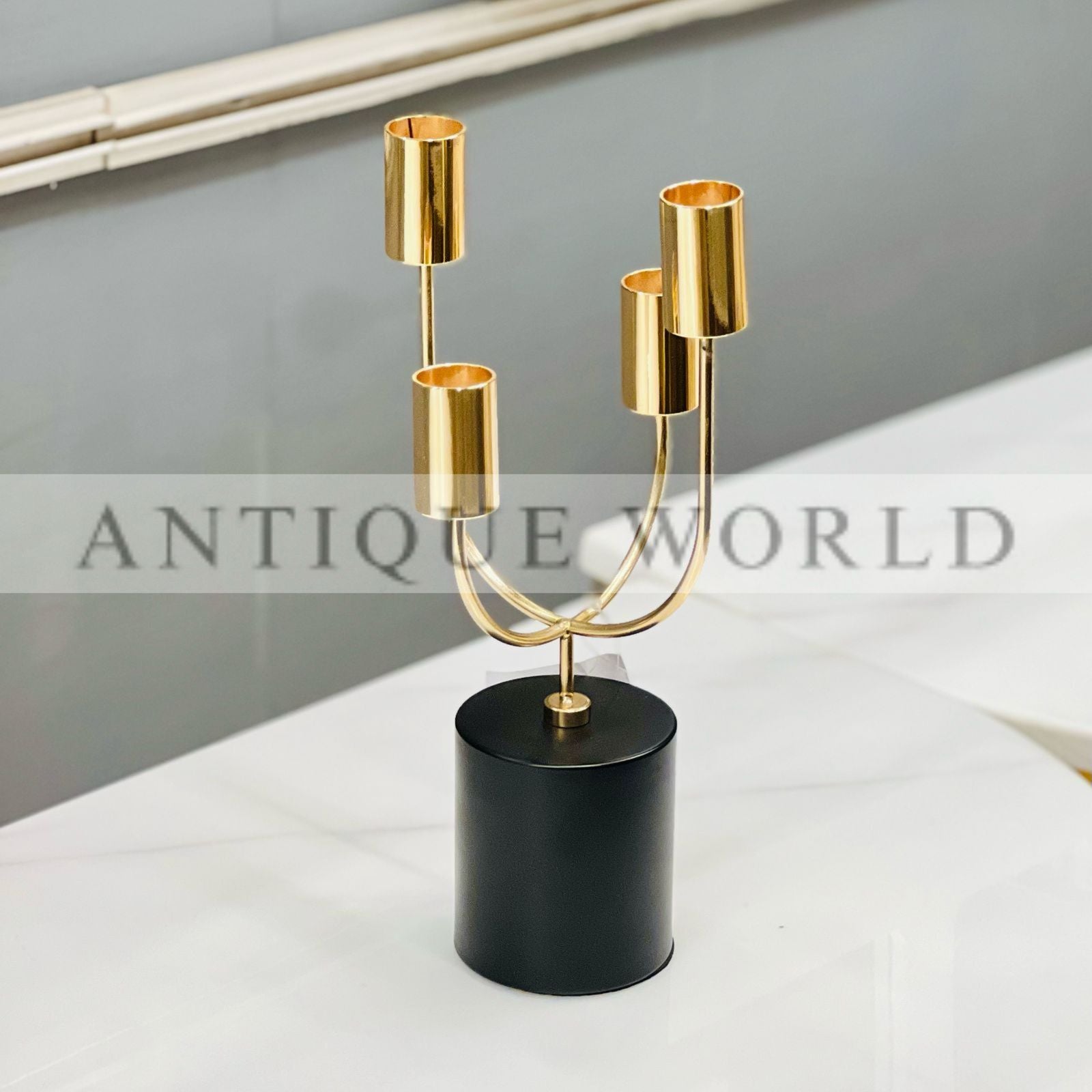 Gold Metal Candle Holder
