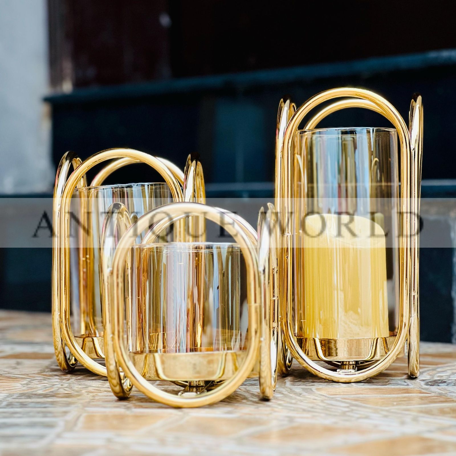Modern Minimalist Metal Candle Holders (Set Of 3)