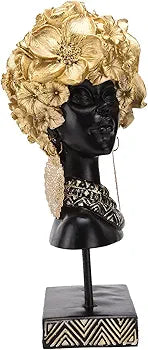 Handcrafted African Woman Head Statue