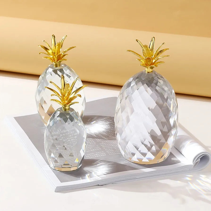 Elegant Crystal Pineapple Ornaments ( Set of 3 )