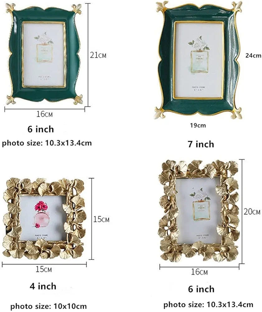 Ceramic Golden Photo Picture Frames