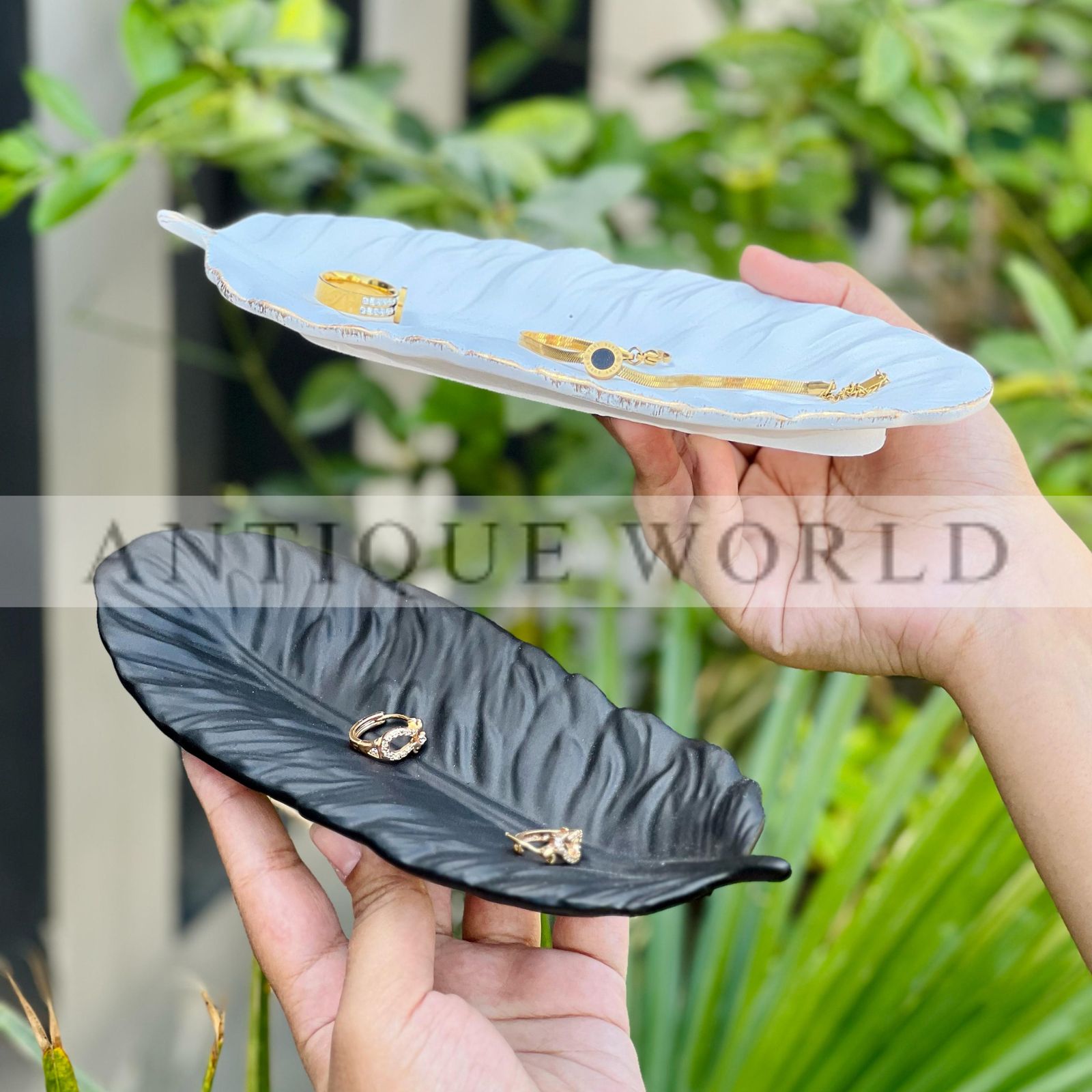 Midnight Aura Leafline Organiser Tray