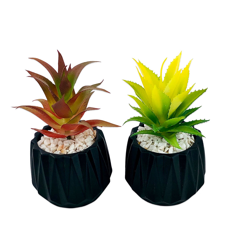 Matt Black Tri Texture Pots Planter 1Pc