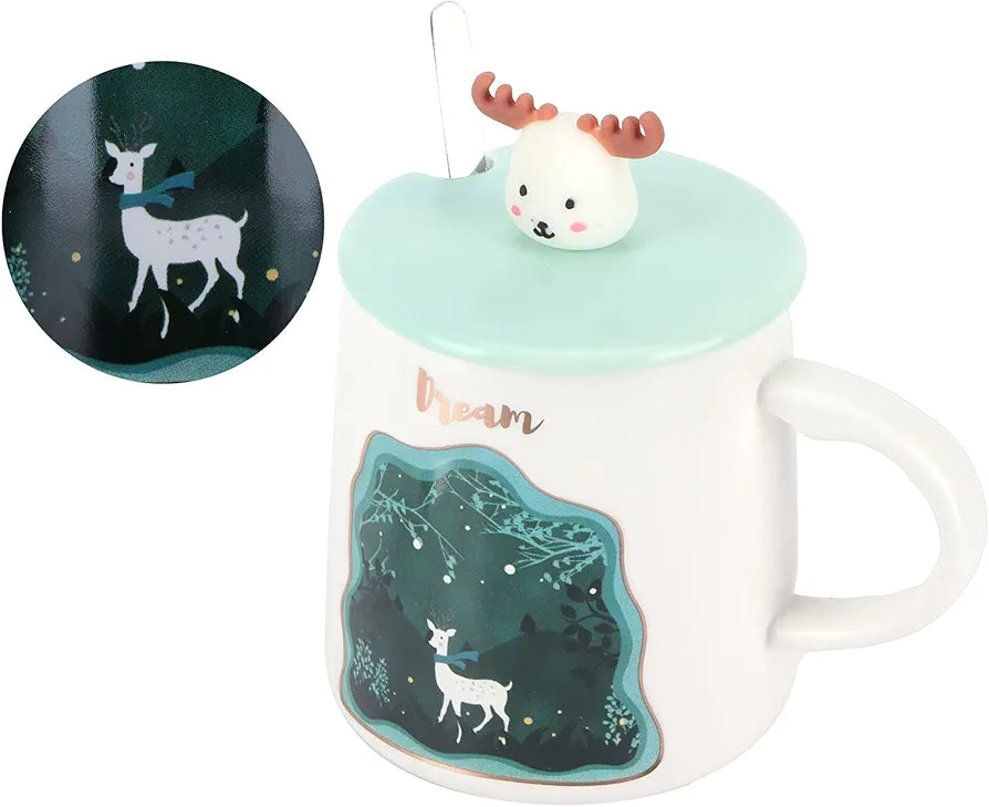 Animal Cup Cartoon Cute Coffee Cup with Lid