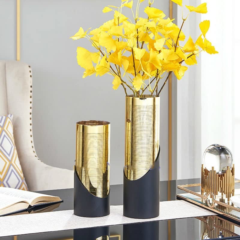 Glass Vase Golden Stripe