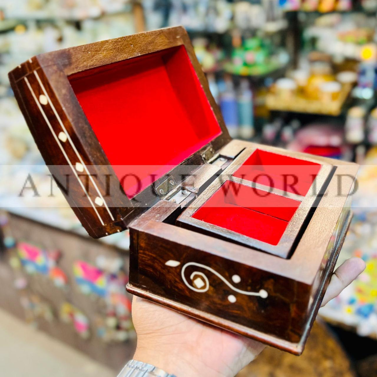 Inlaid Wooden Storage Box